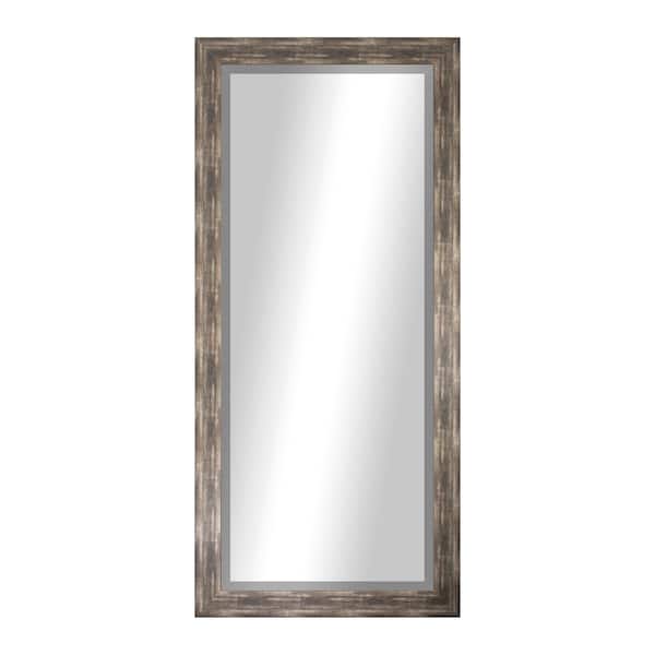 Rayne Mirrors Large Beveled (65.5 in. W x 32 in. H) Brushed Brown Rectangle Mirror
