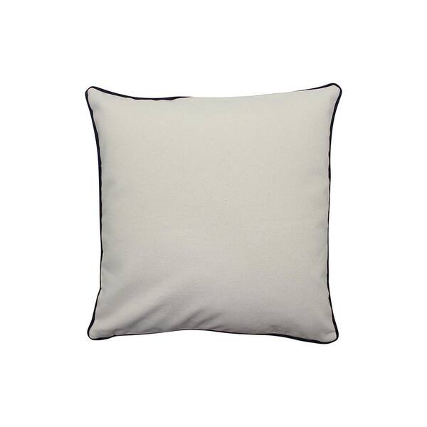 CB Station Natural Solid Cotton 16 in. x 16 in. Throw Pillow