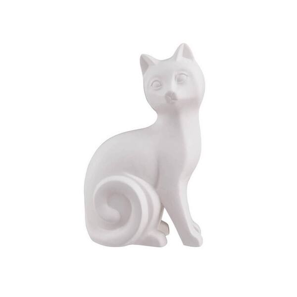 Urne Métal Edition Sculpture Chat blanc