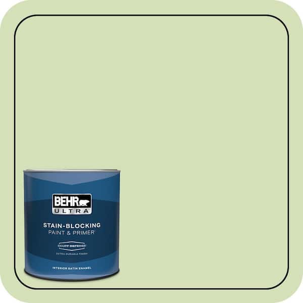 BEHR ULTRA 1 qt. #MQ4-45 Spring Glow Extra Durable Satin Enamel Interior Paint & Primer
