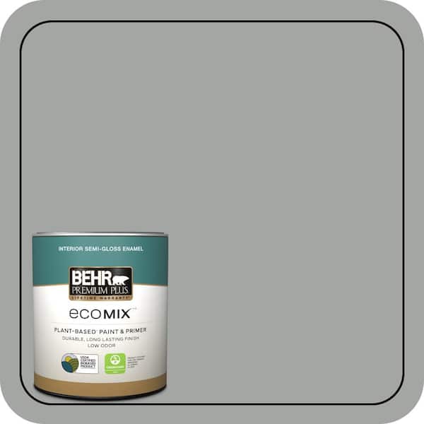 1 qt. #PPU25-04 Sharkskin Suit Semi-Gloss Enamel EcoMix Plant-Based Interior Paint & Primer