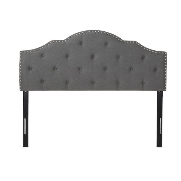 Noble House Cordeaux Charcoal Grey Upholstered Headboard 70791 - The ...