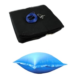 15 ft. x 15 ft. Round Above Ground Leaf Net Pool Cover + Winter Closing Air Pillow