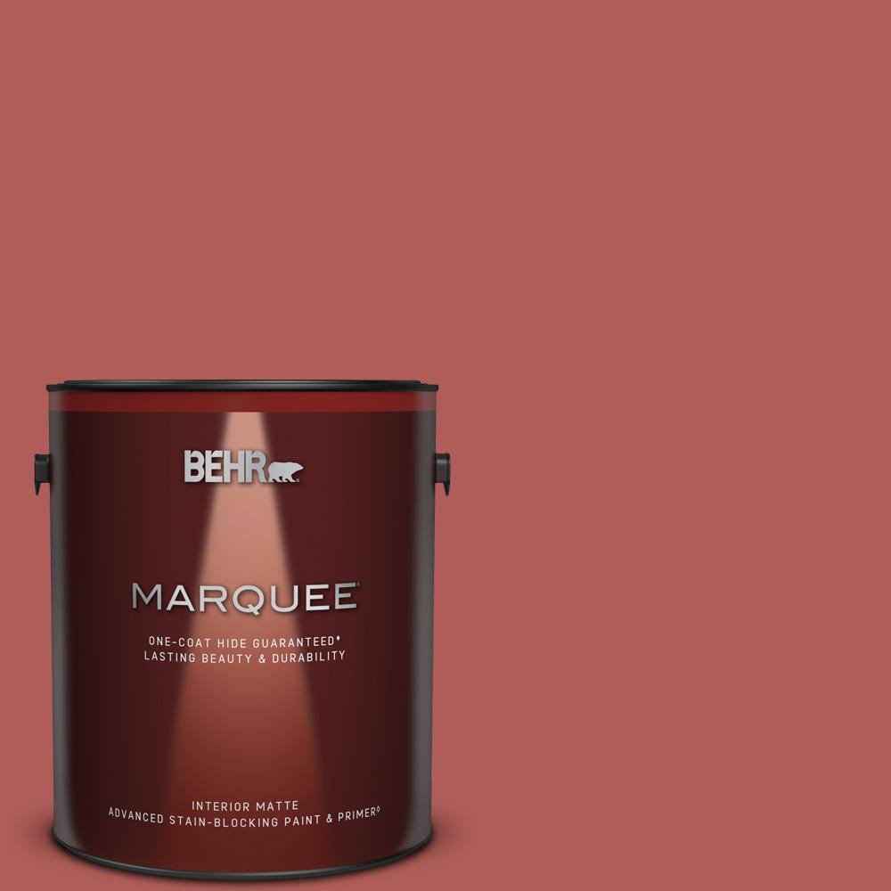 1 gal. #160D-6 Pottery Red Matte Interior Paint & Primer