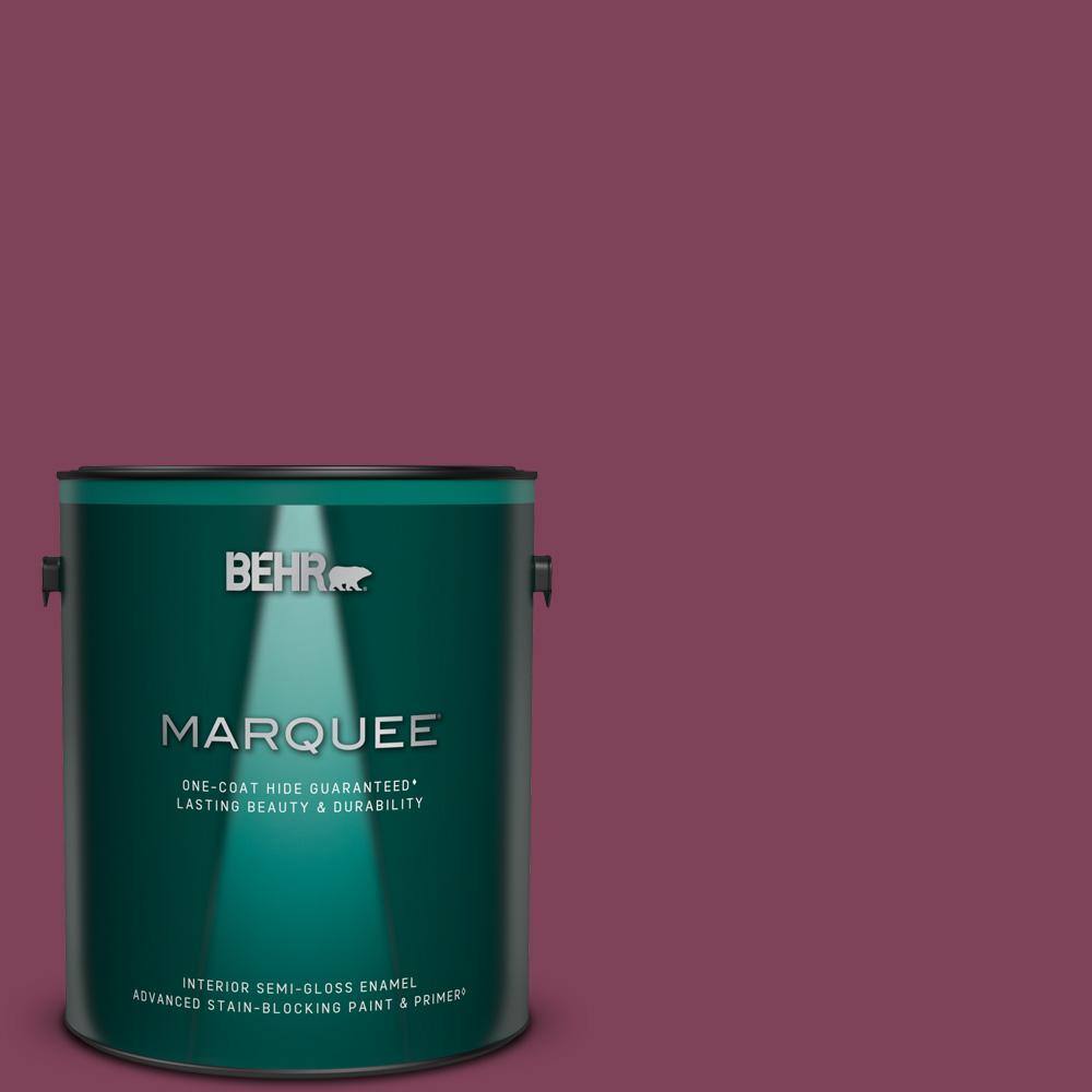 1 gal. Home Decorators Collection #HDC-WR14-12 Cheerful Wine Semi-Gloss Enamel Interior Paint & Primer