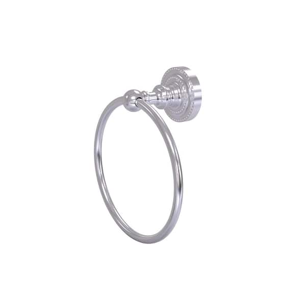 Allied Brass Dottingham Collection Towel Ring in Satin Chrome