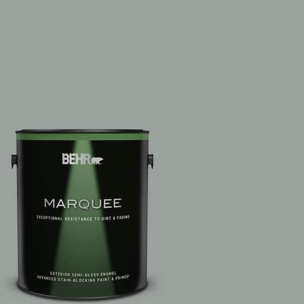 BEHR MARQUEE 1 gal. #PPU11-16 Brampton Gray Semi-Gloss Enamel Exterior Paint & Primer