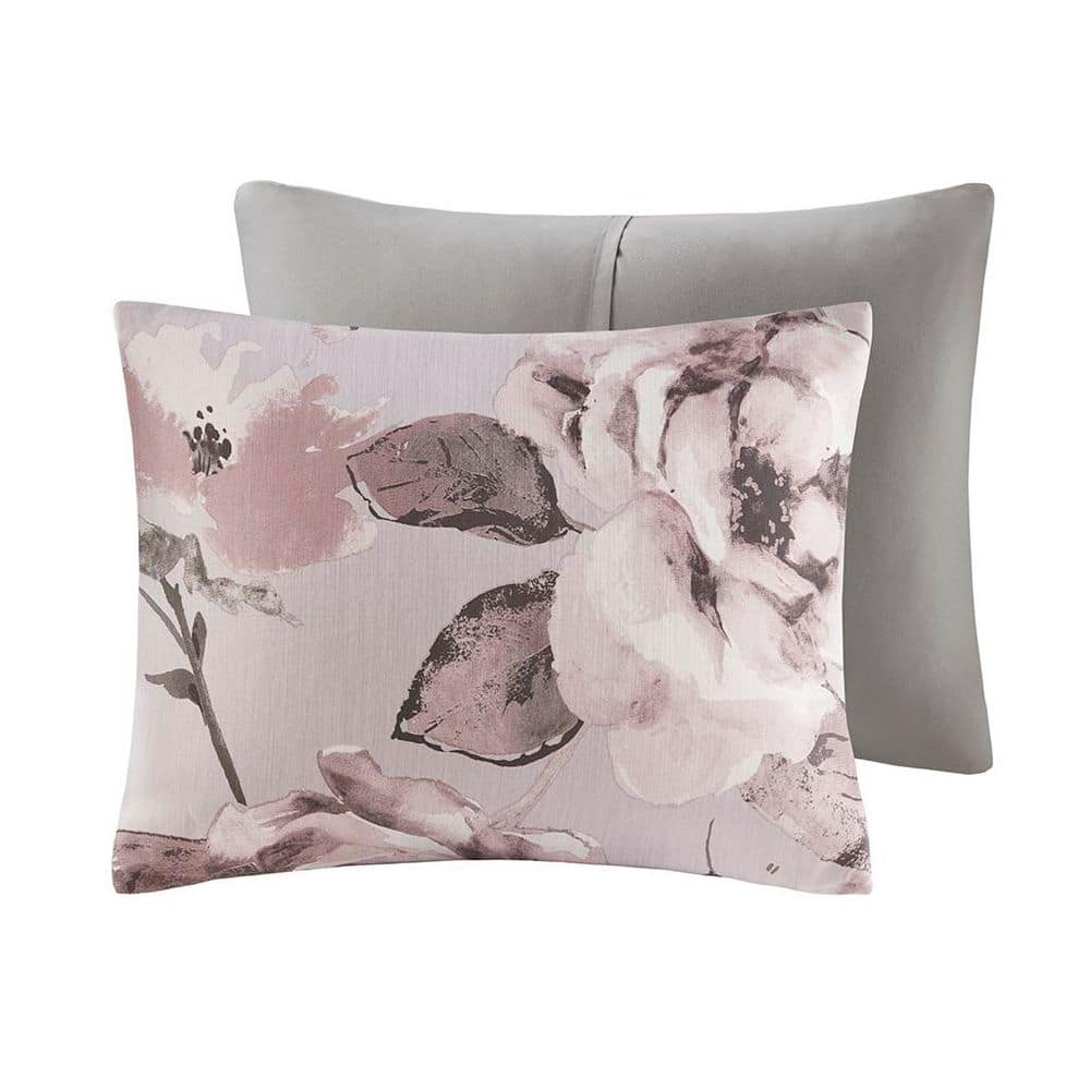 Lilac Floral Cotton Full/Queen Duvet Cover Set