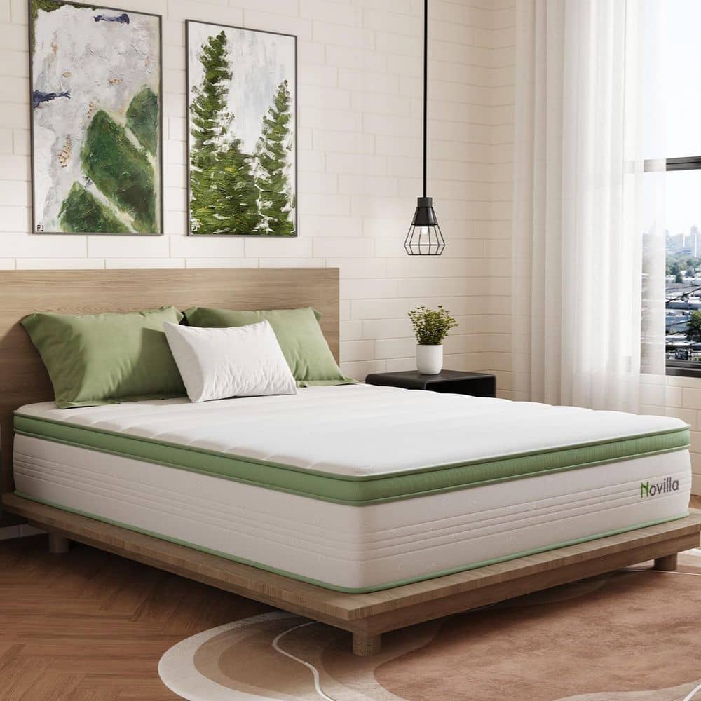 Novilla 10 in. Medium Cool Gel Foam Innerspring Hybrid Mattress