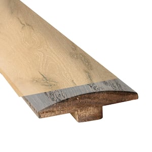 Tustin Grove Brushed Oak 0.25 in. T x 2 in. W x 78 in. L Engineered T-Molding Hardwood Trim