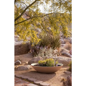 Lane Bowl 32 in. Sand Plastic Round Planter