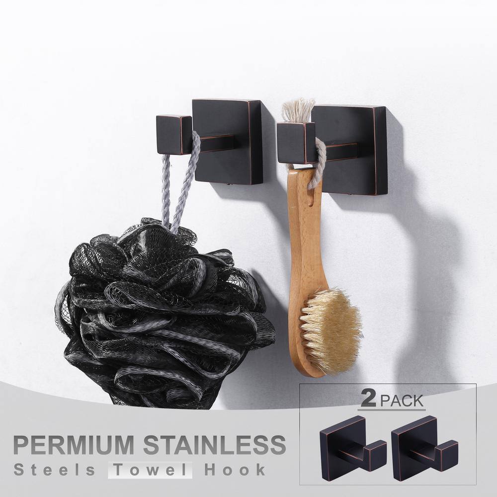 Oil Rubbed Bronze Stainless Steel J-Hook Wall Mount