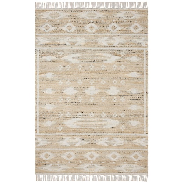 Angela Rose Rivers 1 ft. 6 in. x 1 ft. 6 in. Natural / Ivory Traditional Sample Rug