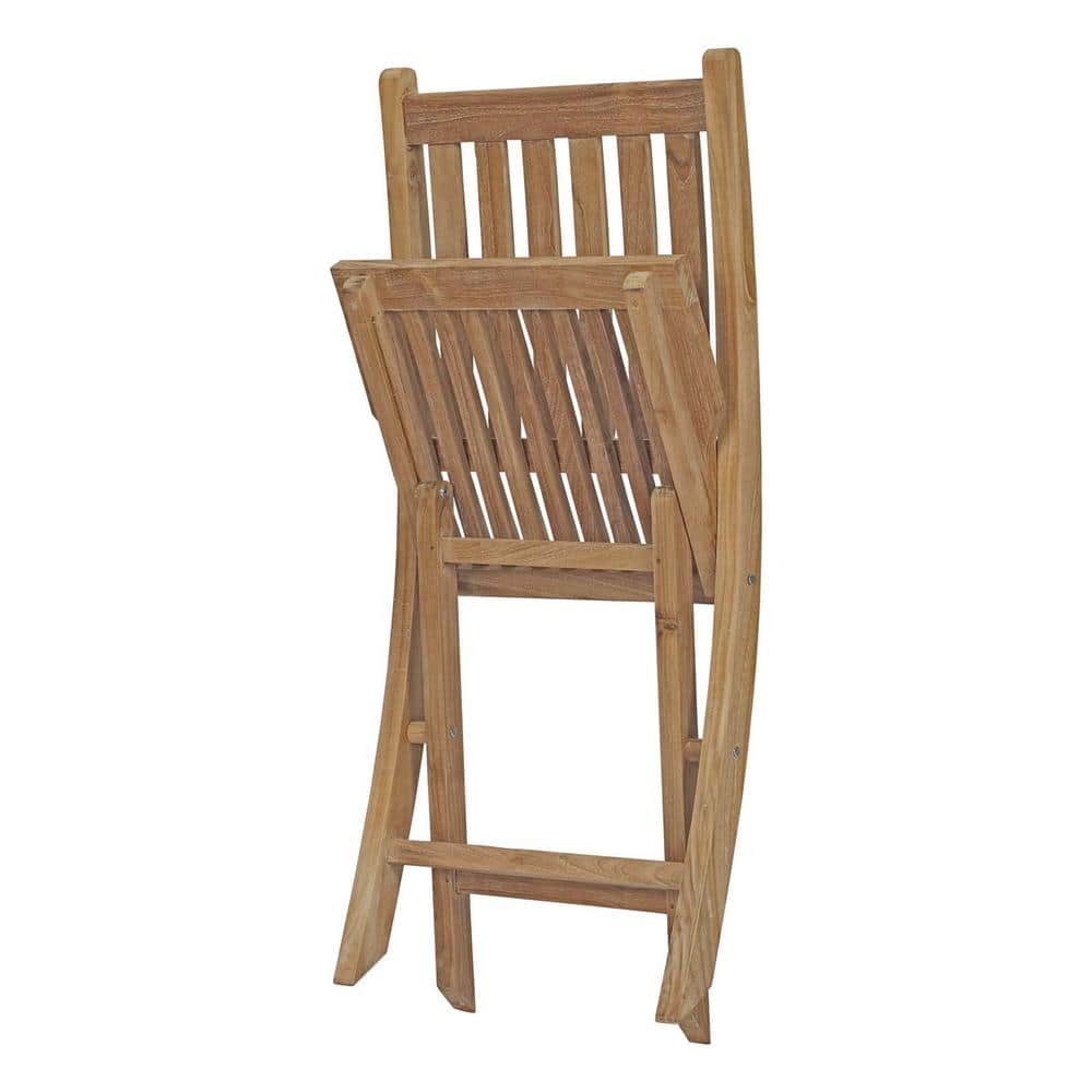 Marina Natural Teak Wood Outdoor Folding Chair