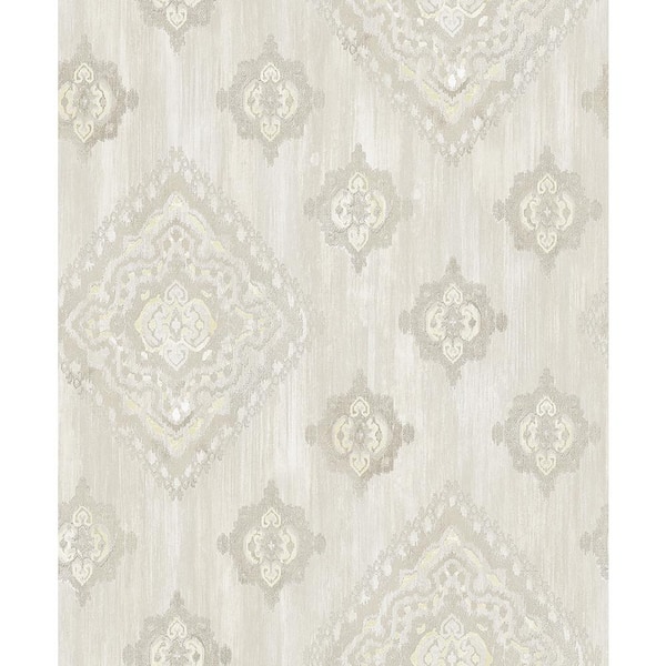 Advantage Leana Yellow Medallion Vinyl Strippable Roll (Covers 57.8 sq. ft.)