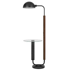 63 in. Brown 1 Dimmable (Full Range) Tripod Floor Lamp for Living Room with Metal Dome Shade