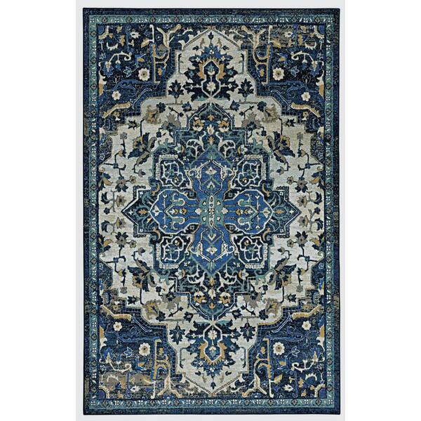 Mohawk Home Emiko Blue 4 ft. x 6 ft. Oriental Area Rug