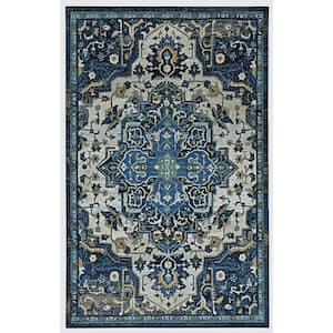 Mohawk Home Emiko Vintage Gray 5 ft. x 8 ft. Oriental Area Rug 020697 ...