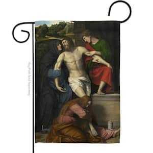 13 in. x 18.5 in. Pietà Garden Flag Double-Sided Religious Decorative Vertical Flags