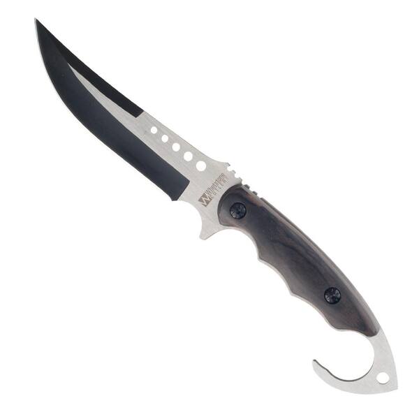 Whetstone 3.4 in. Stainless Steel Drop Point Partially Serrated Knife
