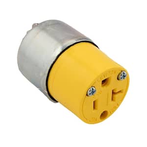 20 Amp 125-Volt Grounding Plug, Yellow