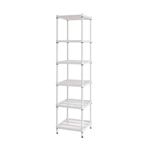 MeshWorks White 6-Tier Steel Shelving Unit (18 in. W x 71 in. H x 18 in. D)