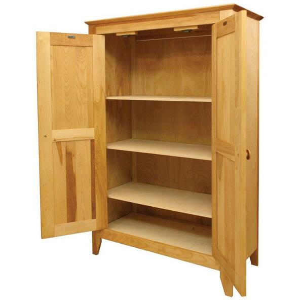 Natural Wood Storage Cabinet 7230, Wood Storage Cabinets With Doors And Shelves Home Depot