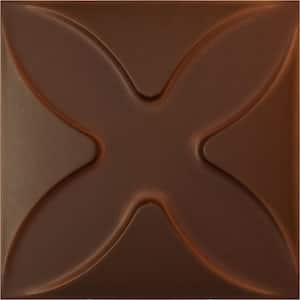 5/8 in. x 12 in. x 12 in. Austin EnduraWall PVC Decorative 3D Wall Panel, Aged Metallic Rust (12-Pack for 11.76 sq. ft.)