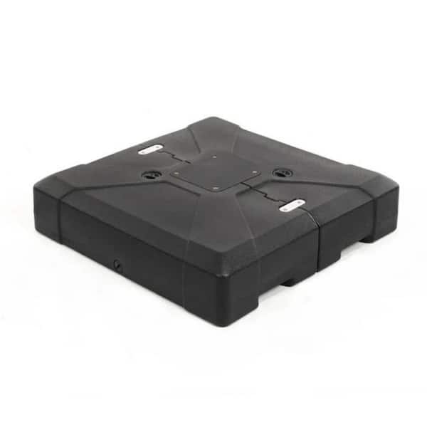 220 lbs. Square 3D Surface Fashionable Sand/Water Filled Patio Umbrella Base in Black