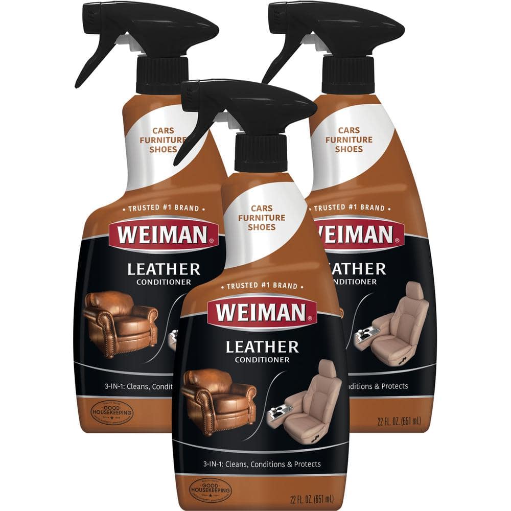 Weiman 22 oz. Leather Cleaner and Polish Spray (3-Pack) 107 COMBO1 - The  Home Depot