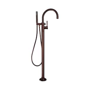 Dolan Single-Handle Freestanding Tub Faucet with Hand Shower in Oil Rubbed Bronze