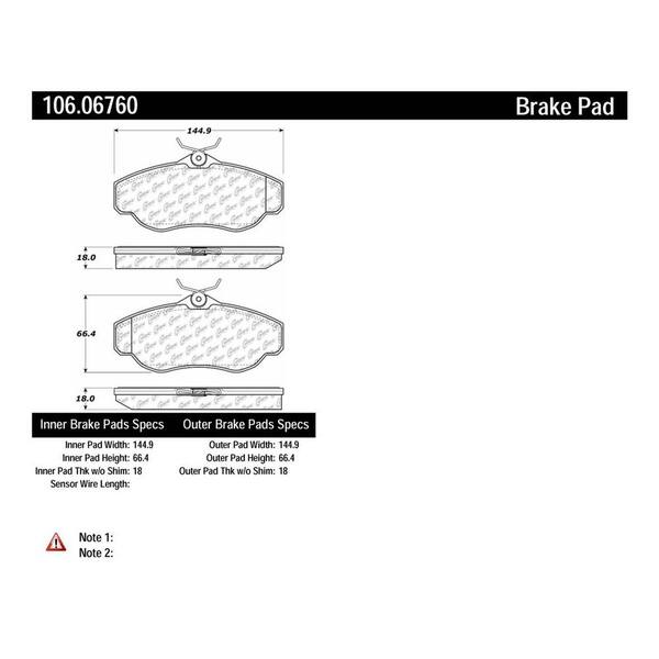 Centric Parts Disc Brake Pad Set
