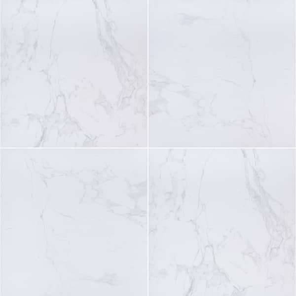 MSI Praia Carrara 2 cm. x 24 in. x 24 in. Matte Porcelain Stone Look Paver Tile (8 sq. ft./Case)