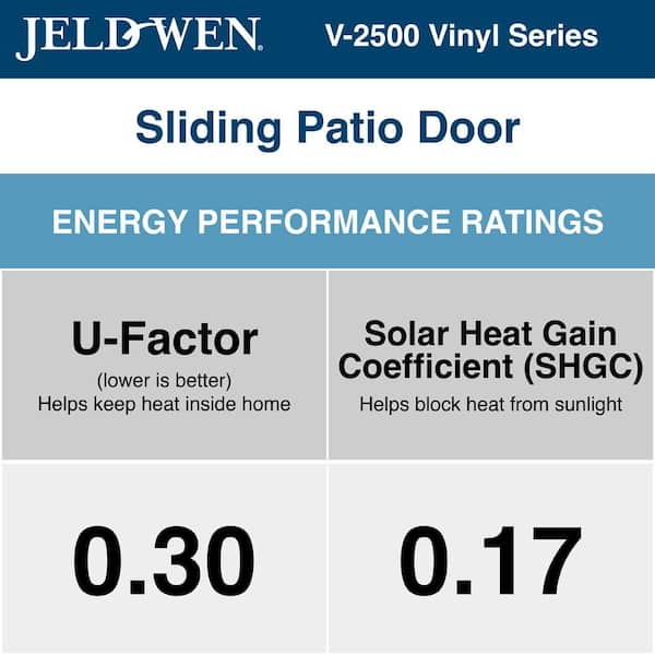 JELD-WEN 72 in. x 96 in. V-4500 White Vinyl Left-Hand 9 Lite