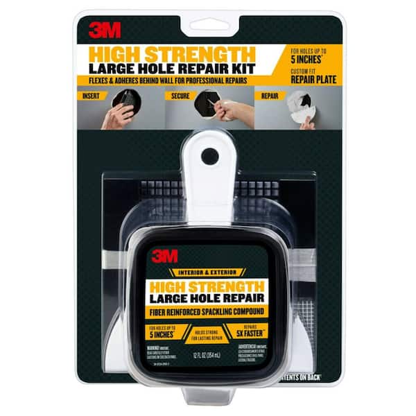 3m Large Hole 12 Fl Oz Wall Repair Kit Lhr - Wall Hole Repair Kit Home Depot