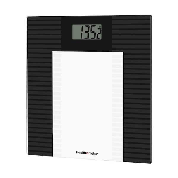 Unbranded Health O Meter Clear and Black Digital Glass Body Weight Tracking Bathroom Scale, 2 Users, 400 lbs.