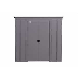 6 ft. x 4 ft. Grey Metal Storage Shed With Pent Style Roof 24 Sq. Ft.