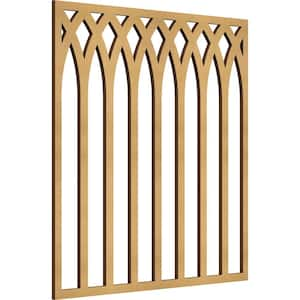 15-3/8 in. x 15-3/8 in. x 1/4 in. MDF Medium Cedar Park Decorative Fretwork Wood Wall Panels (10-Pack)