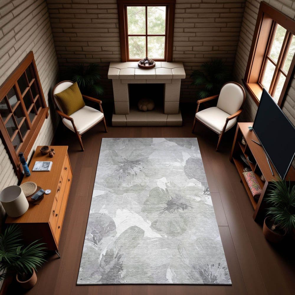 Mayfield Premium Machine Washable Abstract AMF1554 Putty 5 ft. x 7 ft. 6 in. Area Rug price history on PriceWatchPro