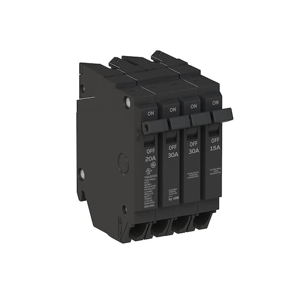 GE Q-Line 1-20 Amp Single-Pole 1-30 Amp Double-Pole 1-15 Amp Single-Pole Quad 120/240-Volts Circuit Breaker