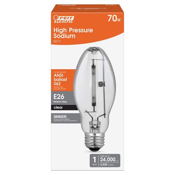 LU70/U/MED ED17 70W High Pressure Sodium Light Bulbs 3 