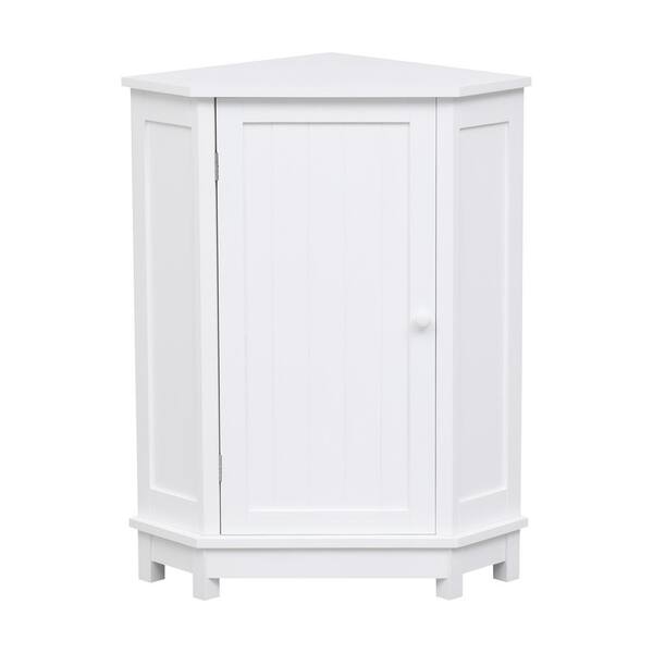 Elegant Home Fashions Delaney 1-Door Linen Cabinet, White