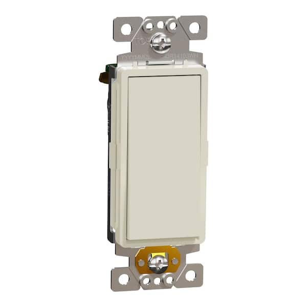 X Series 15 Amp Single-Pole Switch Module Rocker Back Wire Light Switch Matte Light Almond