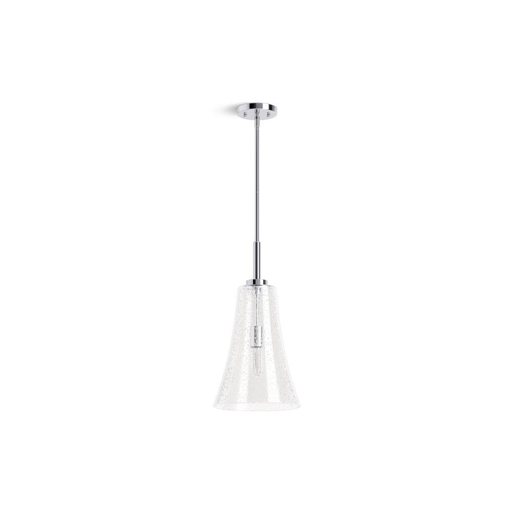 Simplice 10" Polished Chrome Glass Pendant Light