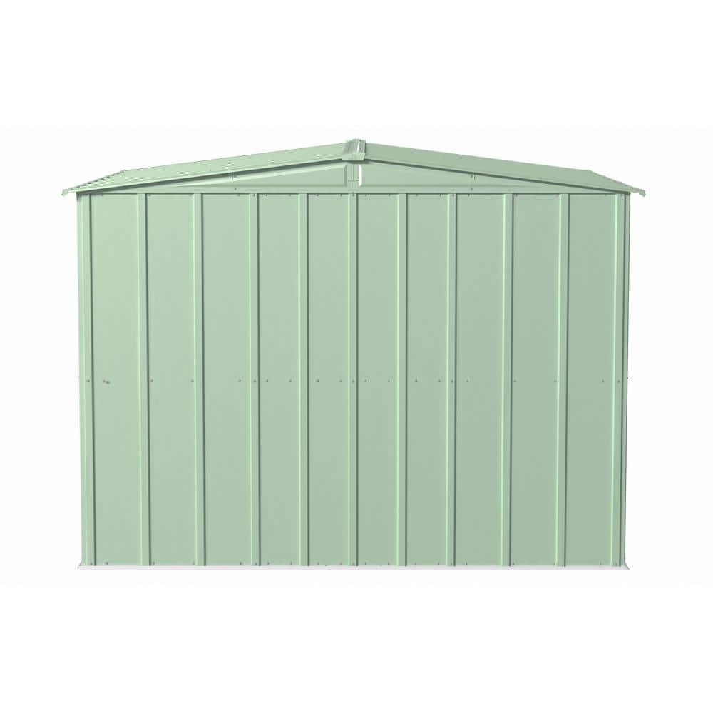 Sage Green 8' x 8' Steel Peak Roof Storage Shed Kit