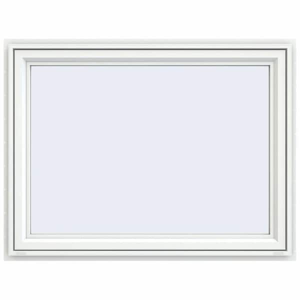 JELD-WEN 47.5 in. x 35.5 in. V-4500 Series White Vinyl Awning Window with Fiberglass Mesh Screen