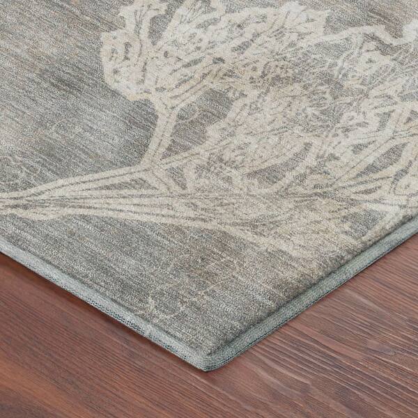 Mayfield Premium Machine Washable Abstract AMF2239 Silver 9 ft. x 12 ft. Area Rug