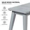 Karl home 45 in. Gray Solid Wood Backless Outdoor Ottoman Bench (Set of 2) K1G56001545