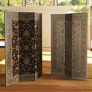 6 ft. Persian Rug Printed 3-Panel Room Divider
