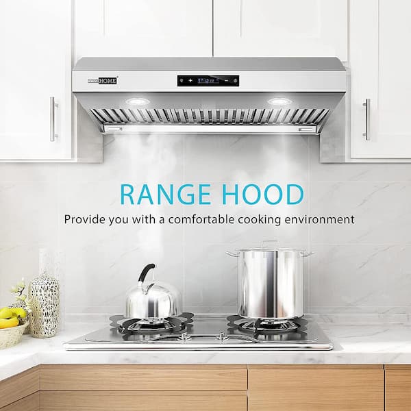 Kitchen Range Hood Led Light, Stove Hood Cabinet